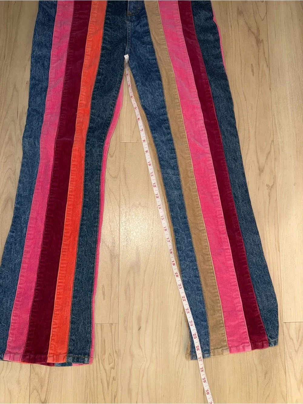 The Children's Place Multi-Color Corduroy Striped Denim Flare Pants Size 14